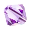 Preciosa&reg Crystal Beads, Czech Crystal, Bicone(451 69 302 Rondelle), 20310 Violet, 4mm, Hole: 0.8mm