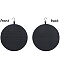 Flat Round Felt Wall Mounted Badge Brooch Organizer Display Boards, Black, 40cm