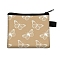 Polyester Wallets, Rectangle with Butterfly Pattern Makeup Bags, Tan, 11x13.5cm