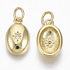 Brass Micro Pave Cubic Zirconia Charms ZIRC-R109-038-NF-1