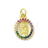 Brass Micro Pave Cubic Zirconia Pendants KK-M283-21D-02-1