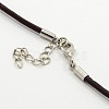 Leather Cord Necklace Making MAK-F002-09-3