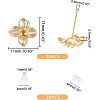 SUPERFINDINGS 20Pcs Brass Stud Earring Findings KK-FH0004-63-2