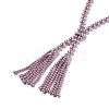(Jewelry Parties Factory Sale)Electroplated Shell Beaded Tassel Necklaces NJEW-G329-03C-2