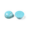 Craft Findings Dyed Synthetic Turquoise Gemstone Flat Back Dome Cabochons TURQ-S266-8mm-01-3