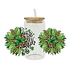 Saint Patrick's Day Theme PET Clear Film Green Shamrock Rub on Transfer Stickers for Glass Cups PW-WG24181-03-1