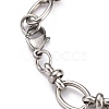304 Stainless Steel Oval Link Chain Bracelets BJEW-Z011-12P-2