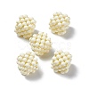 Handmade Opaque Plastic Woven Beads KY-P015-06E-1