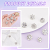 AHADERMAKER 42Pcs 7 Styles 1-Hole Alloy Rhinestone Shank Button ALRI-GA0001-10-3