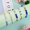 5Pcs 5 Style Handmade Polymer Clay Beads Stretch Bracelets Sets BJEW-SZ0001-77B-5