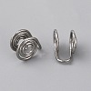 Rainbow Color 304 Stainless Steel Spiral Pad Cuff Earrings KK-WH0051-27P-1
