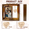 Double Sided Wooden Rotating Photo Frames with DIY Word Aunt Heart DJEW-WH0056-001-2