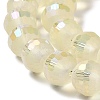 Electroplate Glass Beads Strands EGLA-Z001-03A-FR02-3