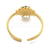 Ion Plating(IP) 304 Stainless Steel Synthetic Malachite Cuff Rings G-Z056-01G-02-3