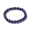 Natural Lapis Lazuli(Dyed) Stretch Bracelets Set for Girl Women BJEW-JB06805-02-3