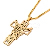 Cross Pendant Necklaces NJEW-A023-06G-1