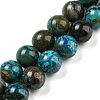 Natural Chrysocolla Beads Strands G-P503-8MM-05-1