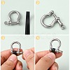 304 Stainless Steel D-Ring Anchor Shackle Clasps STAS-Z017-15P-6