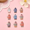 35Pcs 7 Styles Alloy Printed Pendants PALLOY-CJ0002-56-5