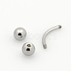 Tarnish Resistant 316L Surgical Stainless Steel Eyebrow Rings AJEW-P002-09-2