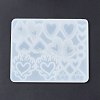 DIY Heart Theme Pendant Silicone Molds DIY-E065-06-4