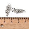 Rhodium Plated 925 Sterling Silver Lobster Claw Clasps with Jump Rings X-STER-D006-15P-3