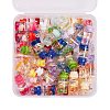 44 Pcs 11 Colors Glass Pendants sgGLAA-SZ0001-25-7