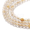 Natural Gold Rutilated Quartz Beads Strands G-G161-A17-05-4