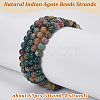 Olycraft 4 Strands Natural Indian Agate Beads Strands G-OC0005-16A-4