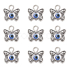 30Pcs Tibetan Style Alloy & Evil Eye Resin Pendants PALLOY-CJ0002-73-1