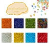 8 Colors Glass Seed Beads SEED-YW0001-55-2