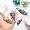 CHGCRAFT 4Pcs 4 Style Electroplated Natural Raw Black Tourmaline Display Decoration DJEW-CA0001-29-3