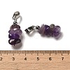 Natural Amethyst Chip Pendants G-H307-07P-03-3