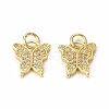 Brass Micro Pave Cubic Zirconia Charms KK-E068-VB026-3