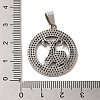 304 Stainless Steel Pendants STAS-C084-01C-AS-3