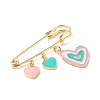 Triple Heart Charm Enamel Brooch JEWB-BR00064-2