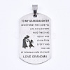 Tarnish Resistant 201 Stainless Steel Quote Pendants X-STAS-T044-231P-1