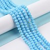 Electroplate Opaque Solid Color Glass Beads Strands EGLA-A034-P2mm-L11-4
