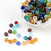 Faceted Rondelle Transparent Glass Beads GLAA-R152-6mm-M1-1