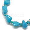 Synthetic Turquoise Beaded Stretch Bracelets BJEW-S134-02-2