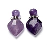 Natural Amethyst Perfume Bottle Pendants G-D058-11P-07-1