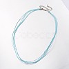 Waxed Cotton Cord Necklace Making MAK-J004-21D-1