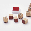 Lowercase Letters Wooden Rubber Stamps Sets AJEW-F025-01-2