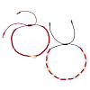 Fashionable Glass Seed Bead & Shell Braided Bead Bracelets Sets for Women OL5089-1