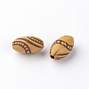 Imitation Wood Acrylic Beads X-SACR-Q186-21-2