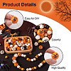 Craftdady 140Pcs Halloween Theme Painted Natural Wood Beads WOOD-CD0001-19-12