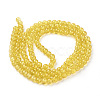 Spray Painted Crackle Glass Beads Strands CCG-Q001-6mm-10-2