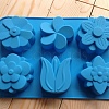 Flower DIY Silicone Soap Molds PW-WG44732-01-4