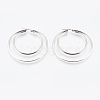 Tarnish Resistant 201 Stainless Steel Hoop Earrings EJEW-I213-B-01P-1