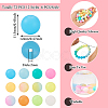 Pandahall 72Pcs 12 Colors Luminous Round Food Grade Silicone Beads SIL-TA0001-38-4